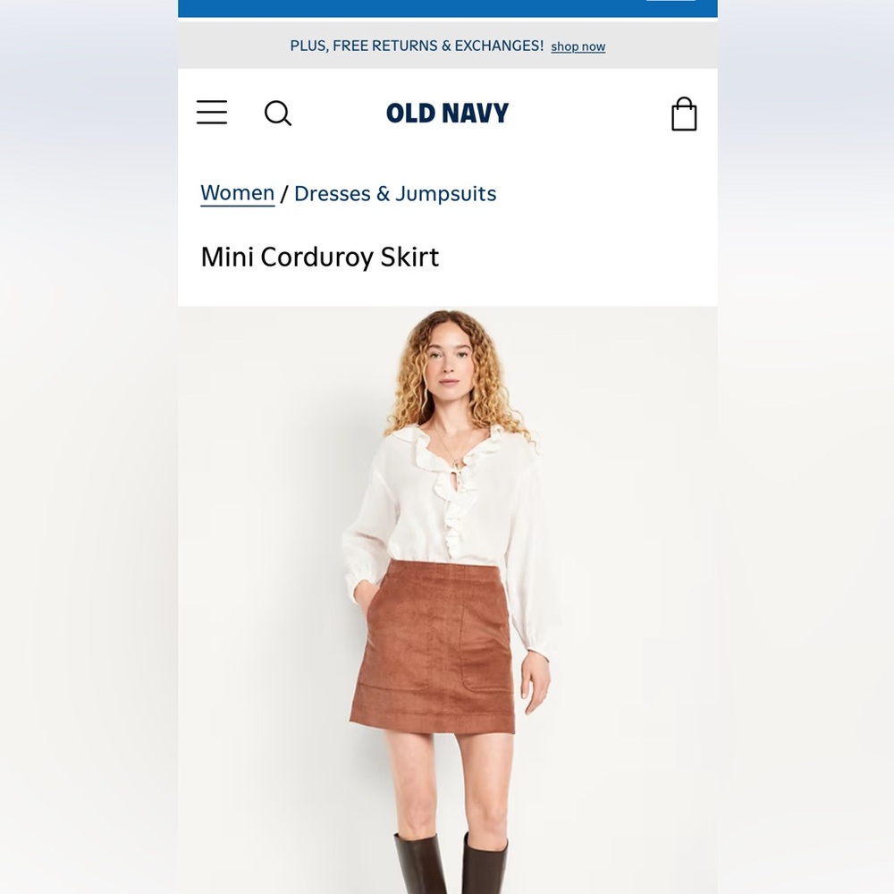 Old Navy Corduroy Mini Skirt